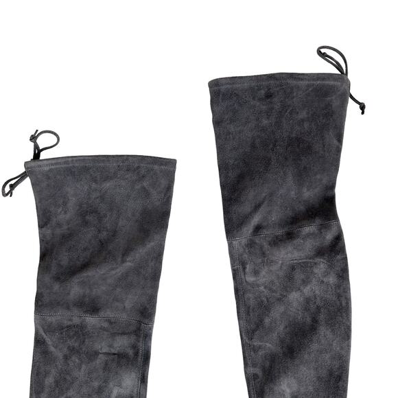 Stuart Weitzman Gray Suede Highland Over The Knee Boots Sz 10.5 - Picture 6 of 13